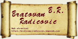 Bratovan Radicović vizit kartica